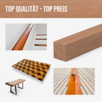 Wood strip - Planed mahogany - 23x23x1000mm