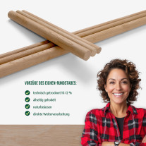 Rundstab - Eiche gehobelt - ⌀30x1000mm