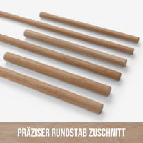 Rundstab - Eiche gehobelt - ⌀25x1000mm