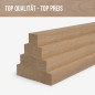 10-piece set of wooden strips - planed oak - 20x20x500mm