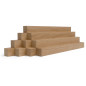 10-piece set of wooden strips - planed oak - 25x25x500mm