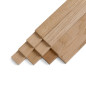 10-piece set of wooden strips - planed oak - 8x20x500mm