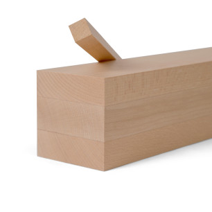 Glued beech wood made to measure - 80x80mm