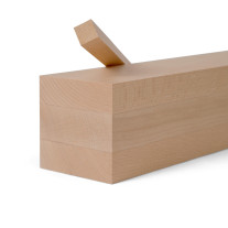 Glued beech wood made to measure - 80x80mm