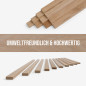 10-piece set of wooden strips - planed oak - 8x25x500mm