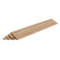 10-piece set of wooden strips - planed oak - 8x25x500mm