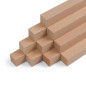 10-piece set of wooden strips - planed beech - 25x25x500mm