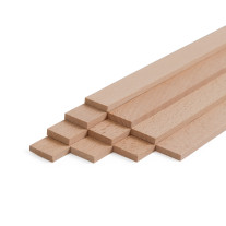 10er-Set Holzleiste - Buche gehobelt - 8x20x500mm