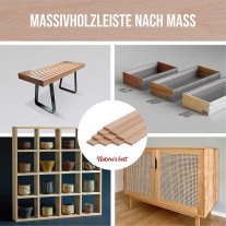 10er-Set Holzleiste - Buche gehobelt - 8x25x500mm