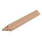 10-piece set of wooden strips - planed beech - 8x25x500mm