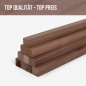 10-piece set of wooden strips - planed walnut - 20x20x500mm