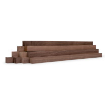 10-piece set of wooden strips - planed walnut - 30x30x500mm