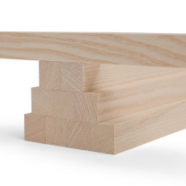10-piece set of wooden strips - planed ash - 20x20x500mm