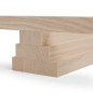 10-piece set of wooden strips - planed ash - 40x40x500mm