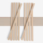 10-piece set of wooden strips - planed ash - 40x40x500mm