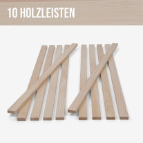 10er-Set Holzleiste - Esche gehobelt - 8x20x500mm
