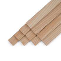 10-piece set of wooden strips - planed ash - 8x25x500mm