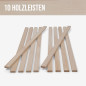 10-piece set of wooden strips - planed ash - 8x25x500mm