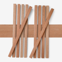 10er-Set Holzleiste - Mahagoni gehobelt - 25x25x500mm