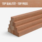10-piece set of wooden strips - planed mahogany - 40x40x500mm
