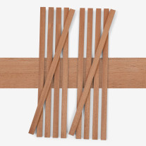 10er-Set Holzleiste - Mahagoni gehobelt - 8x25x500mm