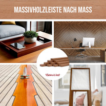 10er-Set Holzleiste - Mahagoni gehobelt - 8x25x500mm