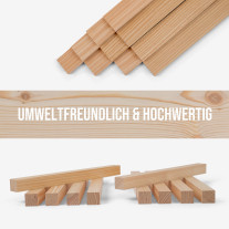 10er-Set Holzleiste - Lärche gehobelt - 20x20x500mm