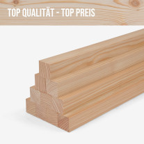 10er-Set Holzleiste - Lärche gehobelt - 40x40x500mm