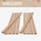 10-piece set of wooden strips - planed larch - 8x20x500mm