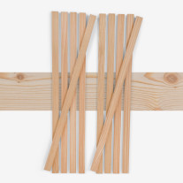 10-piece set of wooden strips - planed larch - 8x25x500mm