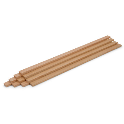 10-piece set of wooden strips - planed larch - 8x25x500mm