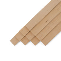 10-piece set of wooden strips - planed birch - 8x25x500mm