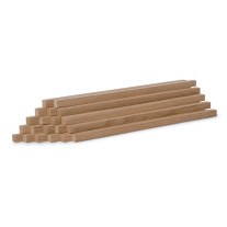 20-piece set of wooden sticks - planed oak - 10x10x250mm