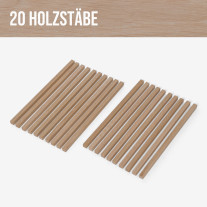 20-piece set of wooden sticks - planed oak - 10x10x250mm