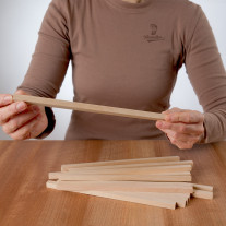 20-piece set of wooden sticks - planed beech - 10x10x250mm