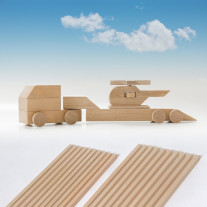 20er-Set Holzstäbe - Buche gehobelt - 10x10x250mm