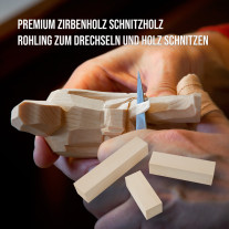 Schnitzholz - Holzblock - Zirbenholz zum Schnitzen, Drechseln, Basteln