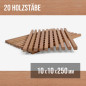 20er-Set Holzstäbe - Mahagoni gehobelt - 10x10x250mm
