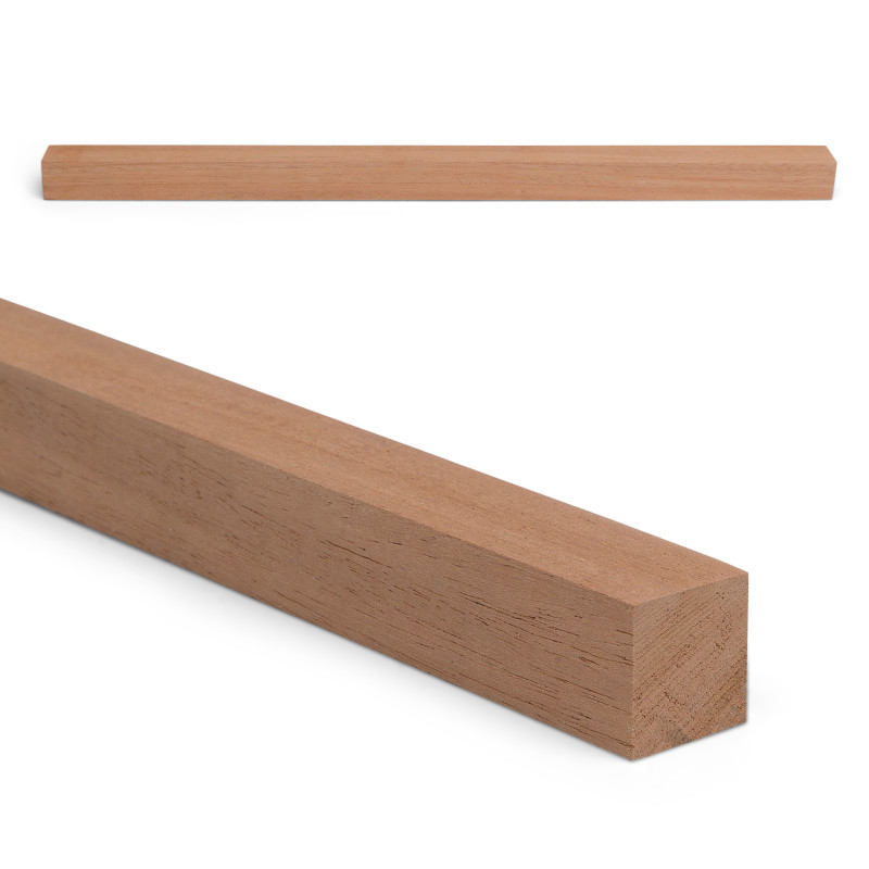 Holzleiste - Mahagoni nach Mass - 25 x 25 x 350 - 1000mm