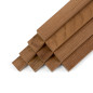 10-piece set of wooden strips - planed teak - 20/20/500mm