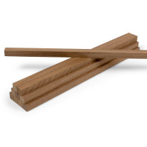 10-piece set of wooden strips - planed teak - 20/20/500mm