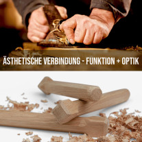 Holznägel - Eiche gefast - L 160 mm