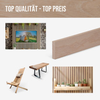 Wood strip - planed oak - 20x50x1000mm