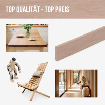 Holzleiste - Buche gehobelt - 6x25x1000mm