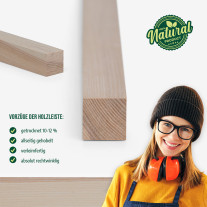 Holzleiste - Esche gehobelt - 25x25x1000mm