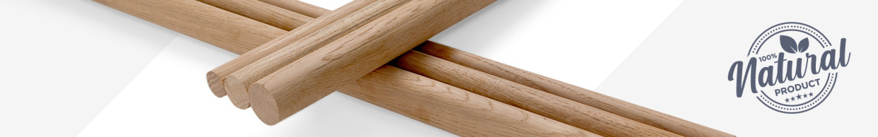 Woodsellers - Round dowel in oak & mahogany - planed - top price