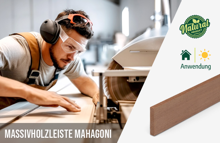 Zuschnittservice Woodsellers - Massivholzleiste Mahagoni
