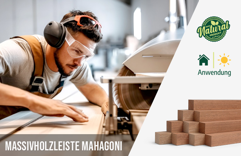 Zuschnittservice Woodsellers - Massivholzleiste Mahagoni