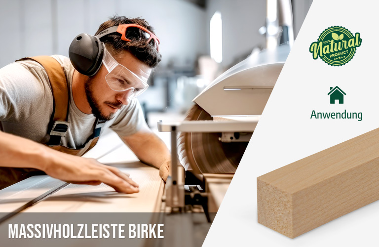 Zuschnittservice Woodsellers - Massivholzleiste Birke