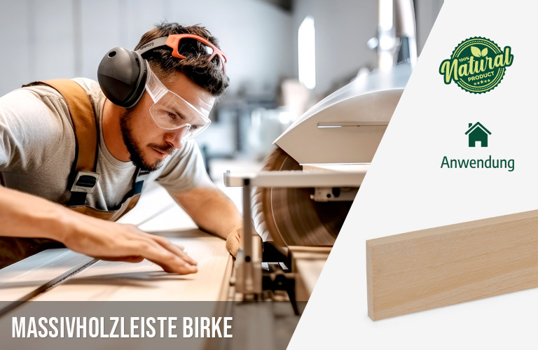 Zuschnittservice Woodsellers - Massivholzleiste Birke